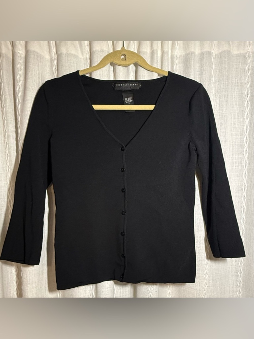 Geoffrey Beene 3/5 length sleeve sweater. Black. Sz. S